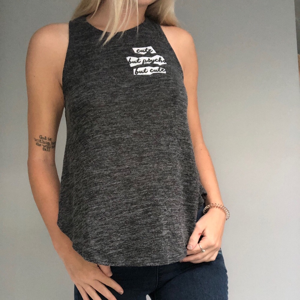 Charcoal grey tank top